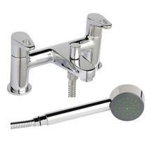 Series K Bath Shower Mixer with Shower Kit & Wall Bracket - Chrome - KTY304