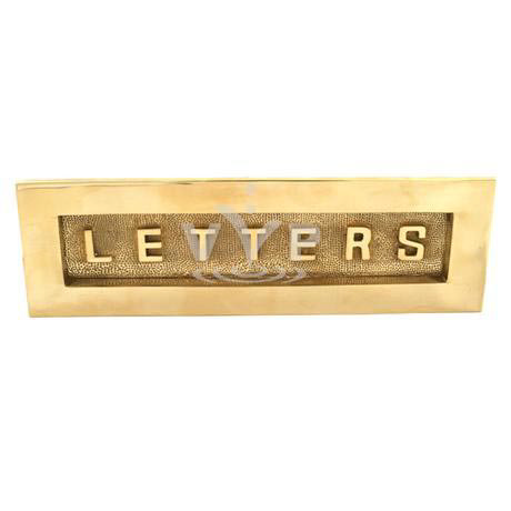 Traditional Polished Brass Embossed Large Letter Plate - L-625