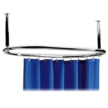 Chrome Oval Curtain Rail
