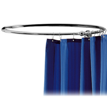 Chrome Round Curtain Rail