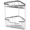 Chrome Small 2 Tier Corner Basket