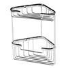 Chrome Small 2 Tier Corner Basket
