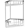 Chrome Large 2 Tier Corner Basket