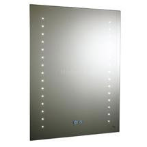 Hudson Reed Panorama Motion Sensor Backlit Mirror w/ Shaving Socket, Digital Clock & De-Mist Pad - L
