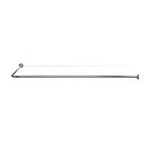 L-Shaped Shower Curtain Rail - 1.25" Tube - Chrome - 2 Size Options