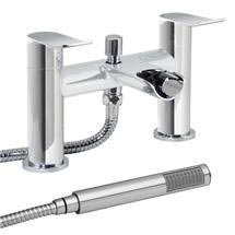Luna Waterfall Bath Shower Mixer with Shower Kit - Chrome