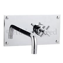 Hudson Reed Tec Cross Thermostatic Wall Mounted Sequential Bath Filler - MA318