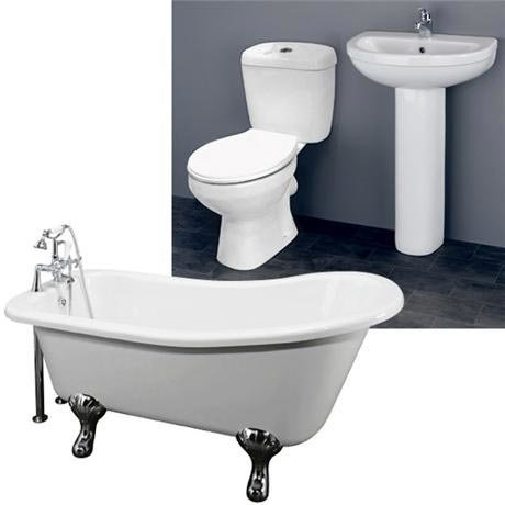 Melbourne 1500 Slipper Bath Suite
