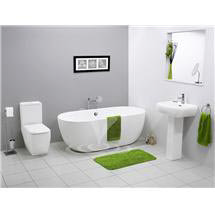 RAK Metropolitan Modern Double Ended Curved Freestanding Bath Suite