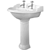 Monaco Ceramic Basin & Pedestal Set 