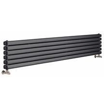 Premier - Ricochet Horizontal Double Panel Radiator - 354 x 1750mm - Anthracite - MTY083-BRAC003