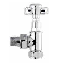 Premier - Traditional Crosshead Angled Radiator Valves (pair) - MTY086