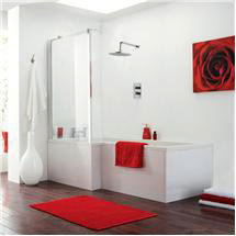 Modena Square Shower Bath & Screen - Left hand option