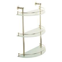 Bristan - 1901 Traditional Three Tier Glass Shelf - Gold - N-3TSHELF-G