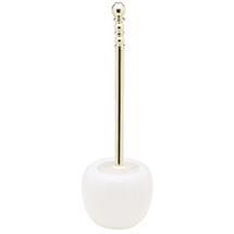 Bristan - 1901 Traditional Freestanding Toilet Brush & Ceramic Holder - Gold - N-BRU-G
