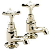 Bristan 1901 Traditional Vanity Basin Taps - Gold Plated - N-VAN-G
