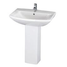 Asselby 1 Tap Hole Ceramic Basin & Pedestal Set