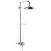 Burlington Wye Exposed Valve with 9" Rose Shower Riser Kit - Claremont Tap - H5-CL