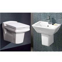 New Zeto Square Wall Hung Bathroom Suite