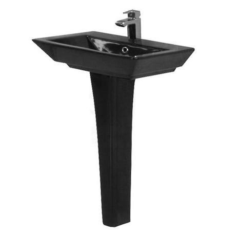 Best price for Rak Opulence 58cm His Wash Basin with Full Pedestal Black