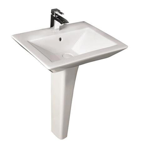 Best price for Rak Opulence 58cm His Wash Basin with Full Pedestal 1TH White
