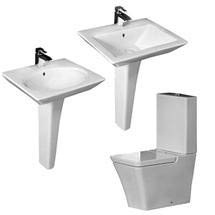 RAK Opulence Toilet with His & Hers 58cm Basin - 1TH - White