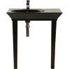 Rak Opulence Her Wash Basin with Porcelain Waste & Legs - 1TH - Black - 2 Size Options