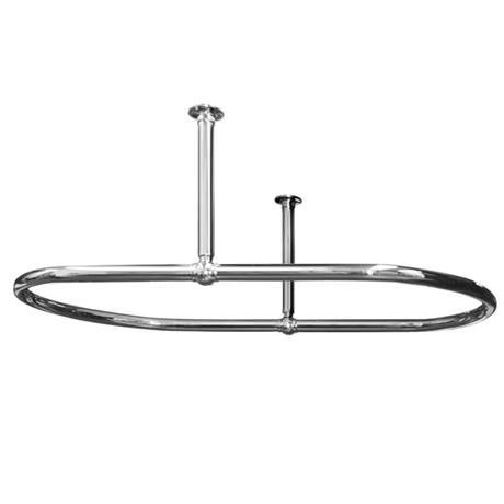 Traditional Oval Shower Curtain Rail - Chrome Plated