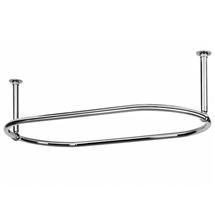 Traditional Oval Shower Curtain Rail - 1500 x 700mm - Chrome - OVSR4