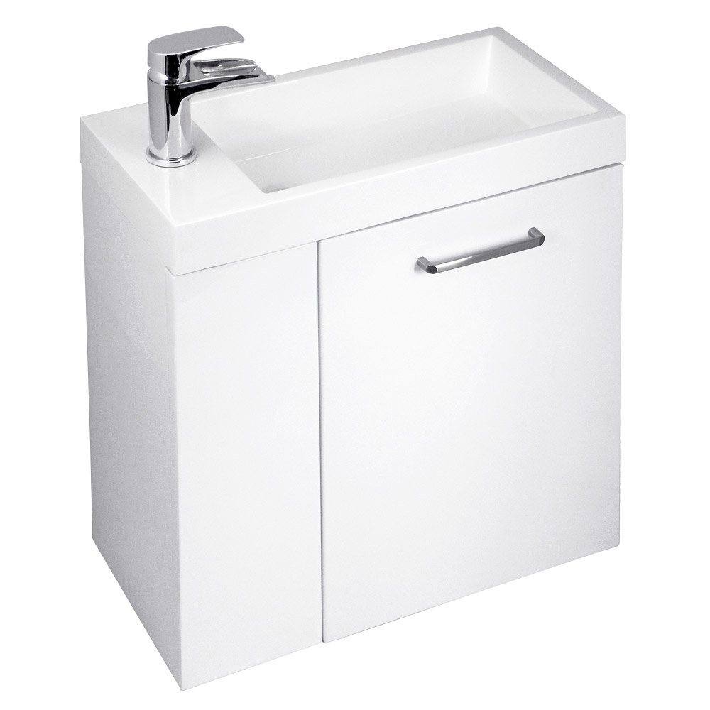 Home ? Orlando Compact Wall Hung Basin and Cabinet W450 x D250mm ...
