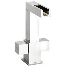 Hudson Reed - Kubix Open Spout Mono Basin Mixer with Push Button Waste - PA325