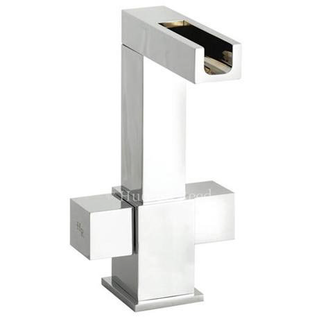 Hudson Reed - Kubix Open Spout Mono Basin Mixer with Push Button Waste - PA325