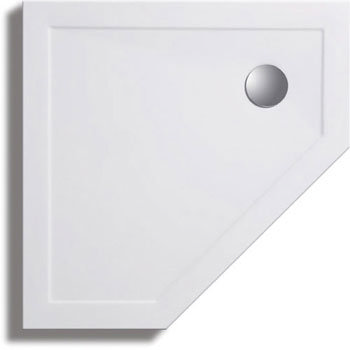 Best price for Zamori White Pentangle 35mm Shower Tray 900mm by 900mm Z1191