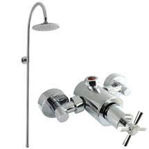 Ultra Pixi Sequential Exposed Thermostatic Shower Valve with Rigid Riser Kit - Chrome