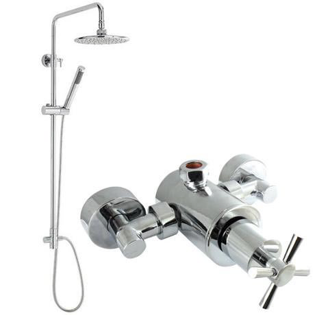 Ultra Pixi Sequential Exposed Thermostatic Shower Valve w/ Telescopic Riser Kit - Chrome