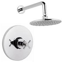 Ultra Pixi Sequential Thermostatic Shower Valve with Fixed Head and Arm - Chrome
