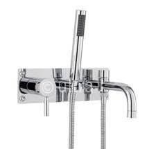 Ultra Helix Single Lever Wall Mounted Bath Shower Mixer - Chrome - PK350