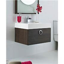Sonar 600mm Wall Mounted Basin & Cabinet - Oak Finish - FSO002