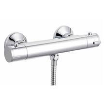 Premier - ABS Round Thermostatic Bar Valve - Bottom Outlet - Chrome - VBS001