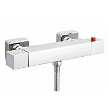 Premier - ABS Square Thermostatic Bar Valve - Bottom Outlet - Chrome - VBS003