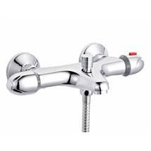 Premier - Wall Mounted Thermostatic Bath Shower Mixer Valve - Bottom Outlet - Chrome - VBS004