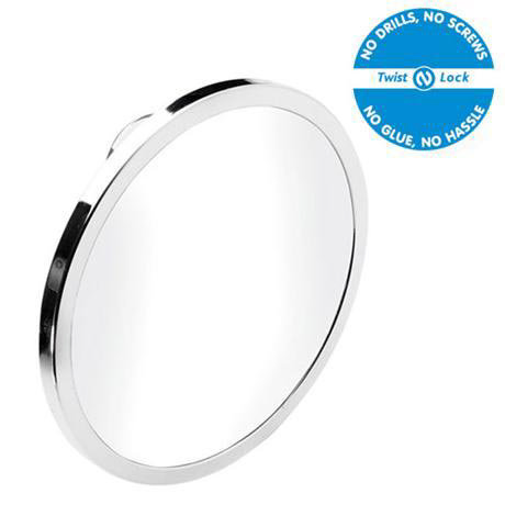 Croydex Twist 'N' Lock Anti-Fog Acrylic Mirror - Chrome