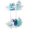  Croydex Twist 'N' Lock Large 2-Tier Basket - Chrome