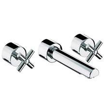 Bristan Quadrant 3 Hole Wall Mounted Basin Mixer - Chrome - QT-3HWMBAS-C