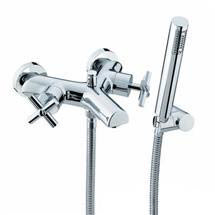 Bristan Quadrant Wall Mounted Bath Shower Mixer - Chrome - QT-WMBSM-C