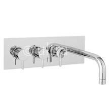 Ultra Quest Thermostatic Wall Mounted Triple Bath Filler - Chrome - QUE002