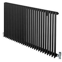 Quinn Adagio Single Column Radiator - Horizontal- Black - 4 x Size Options