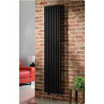 Quinn Adagio Single Column Radiator - Vertical - Black - 6 x Size Options