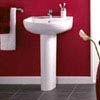 Radius 1 Tap Hole 550 Basin and Pedestal Set