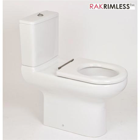 RAK - Compact Special Needs Extended Projection Rimless CC Toilet - Seat Selection